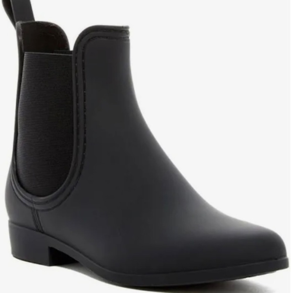 Jeffrey Campbell Black Pointed Toe Rain Boots SZ 7